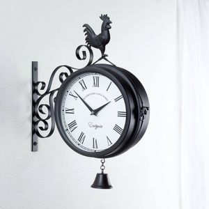 (NEW)Infinity Rooster Wall Hanging Double Sided Clock Bell